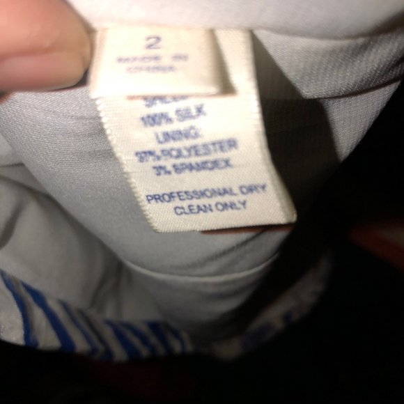 rebecca minkoff blue white zebra stripe paisley bird print SILK shift dr… - Picture 4 of 6